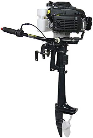 HANGKAI Outboard Motor,4 HP 4 Stroke 52CC Outboard Motor Fishing Boat Engine Fishing Boat Motor Air Cooling CDI System Durable Cast Aluminum Construction for Superior Corrosion Protection 2 Year WARRE