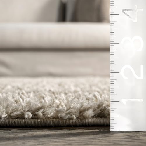 Tapete nuLOOM Neva Modern Tasseled Shag 213x244 cm Beige miniatura 2