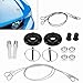 CNC Aluminum Alloy Car Racing Hood Pin Lock Appearance Kit, Universal Hood Pin Lock Kit, Durable Anodized Surface with Hook Pins, Easy No Drill Installation for Most Vehicles, (Black)