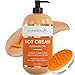 Hot Cream Massage Gel with- Cellulite Massager:: Anti- Cellulite, Skin Tightening, Toning & Muscle and Joint Pain Relief Jelly 100% Natural, 87% Organic, Cruelty Free
