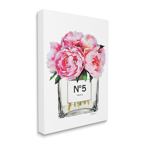 Image of Glam Paris Vase with Pink Peony, 36 x 48 Inch Canvas Wall Art