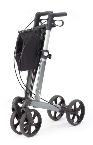 Russka Rollator Vital Leichtgewicht Sitzhöhe 54cm u. 62 cm / verschied. Farben / klappbar Größe Sitzhöhe: 62 cm, Farbe mokka