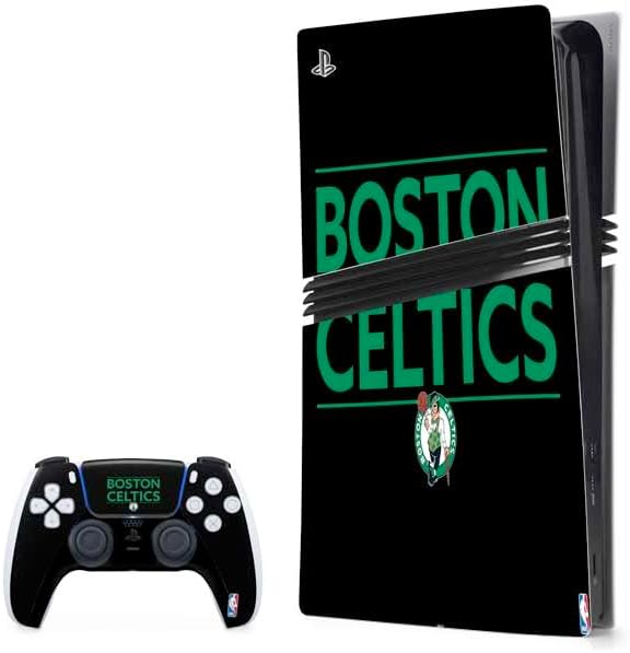 Skinit Decal Gaming Skin Compatible with PS5 Pro Bundle - Officially Licensed NBA Boston Celtics Green Primary Logo Design