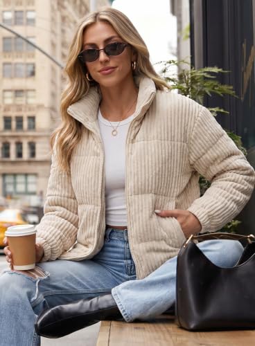 Dokotoo Women's 2026 Winter Cropped Jacket Zip up Quilted Coat - Image 4
