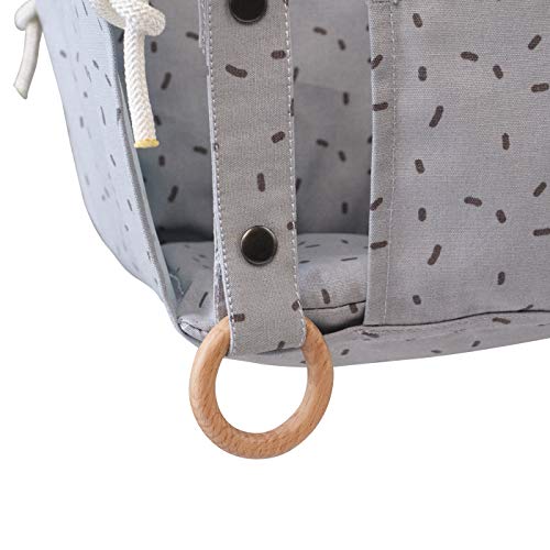 HAPPY PIE PLAY&ADVENTURE Secure Canvas Hanging Swing Seat Indoor Outdoor Hammock Toy for Toddler (Grey) - Thumbnail 4