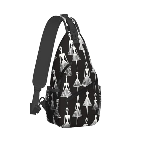 Sac de poitrine pour randonnée et voyage avec imprimé abstrait moderne