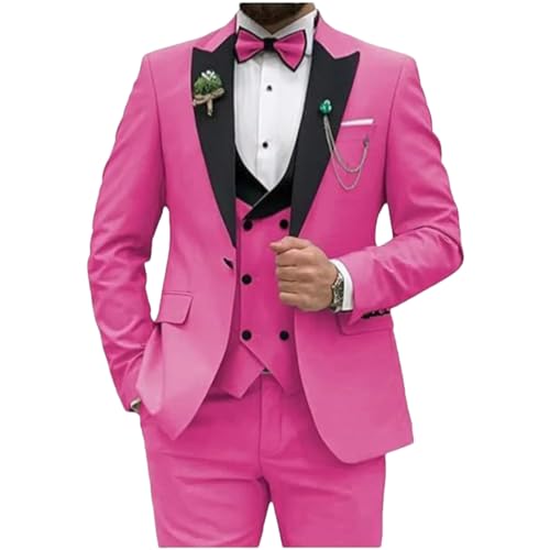Costume homme violet rouge idéal pour mariages et soirées habillées en ensemble 3 pièces L