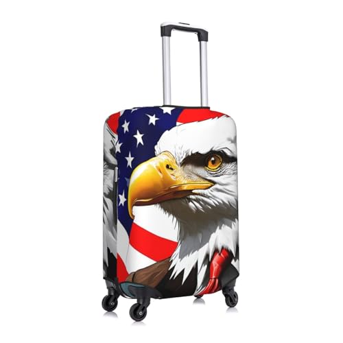 American Bald Eagle Print Fashionable Suitcase Cover Personalized Luggage Protector for Travel and Business3