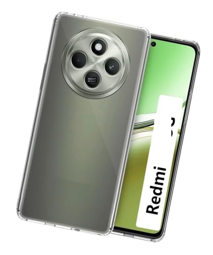 Image of COVERBLACK Soft Rubber Back Cover Compatible Model for Mi Redmi 14c 4G - Transparent