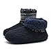 KuaiLu Zapatillas de Estar en Casa Hombre Cálido Invierno Interior Forro de Felpa Pantuflas Cerradas Espuma de Memoria Cómodo Antideslizante Botines