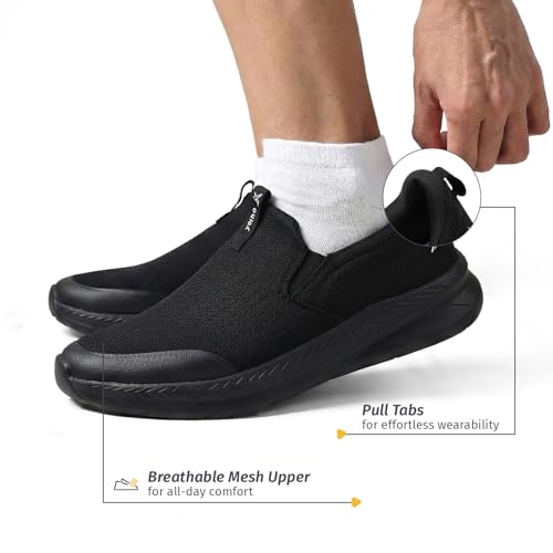 Image of YOHO Men's Walking Shoes with Memory Foam, Lightweight & Cushioned Slip on Sneakers Without Lace for Man|Comfortable & Stylish for Casual Wear Daily Use Walking & Gym SOS104