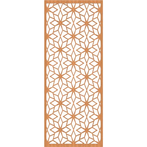 Image of 19 3 /8 inchW x 49 3 /8 inchH x 1 /4 inchT Lake Decorative Fretwork Wood Wall Panels, Cherry