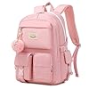 Mochila escolar para laptop de 15.6 pulgadas, primaria, primaria, universidad, mochilas para niños, adolescentes y mujeres, B Rosa, Grande, Mochilas de mochila