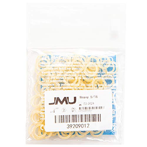 Image of JMU Orthodontic Rubber Bands 5 /16 Heavy, 100 pack Intraoral Braces Elastics | Latex Free Orthodontic Elastics, Dental Rubber Bands for Braces, Made in USA