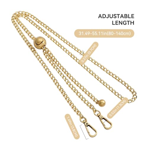 Image of Jiesinlov Purse Chain Adjustable Shoulder Strap with Small Metal Ball Replacement Transformation Crossbody Handbag
