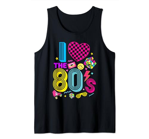 I Love the 80's Retro 80's Costume Party Men Women Kids Débardeur