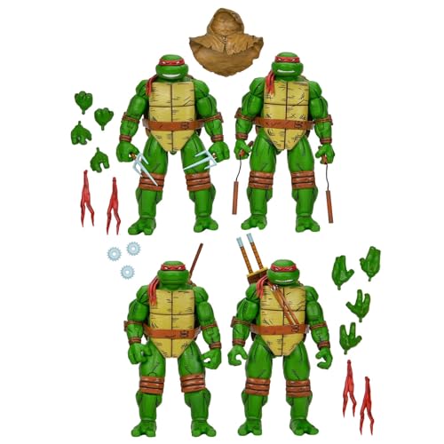Leonardo, Raffaello, Michelangelo e Donatello - Confezione da 4 statuette d'azione da 17,8 cm - Tartarughe Ninja Mutanti: Mirage Comics - NECA Collectibles