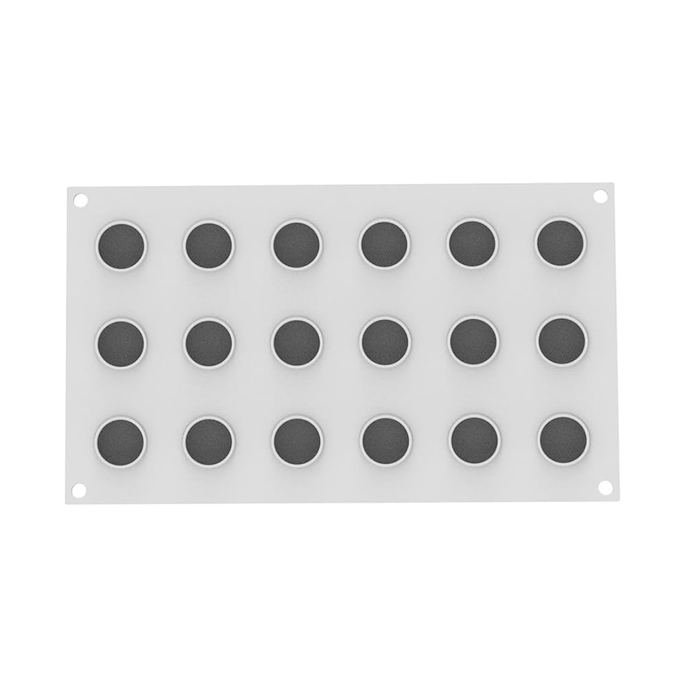 Silikomart Bignè Perfetto14 Plateau Silicone - 18 Mini Cavités Bouffantes Crème 3,5 x 2,0 cm - Moule Souple Antiadhésif pour Pâtisserie Choux