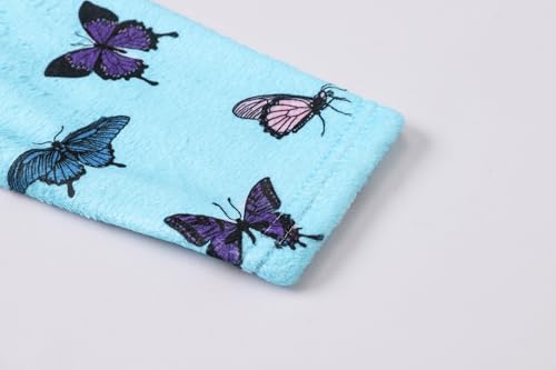 Image of Umeyda Girls Fleece Hooded Robes, Warm Printed Bath Robe for Kids Soft Fuzzy Bathrobe for Gifts