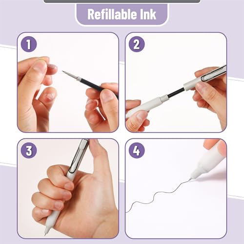 Mr. Pen Bolígrafo Gel Retráctil 8 Pack Tinta Negra miniatura 5