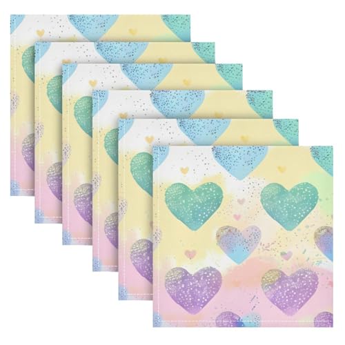 Servilletas de tela colores pastel set x6 20x20 pulg miniatura 2