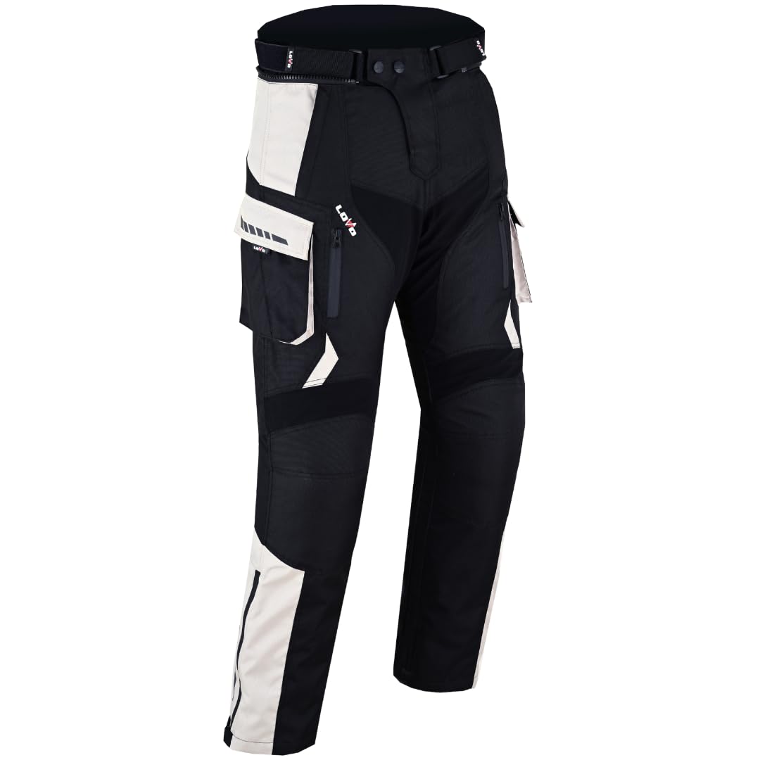 LOVO - Pantalones Moto Estilo Cargo Unisex con Protecciones - Pantalon Moto Hombre y Mujer - Ropa Moto de Alta Protección - Diseño Funcional, Seguro y Resistente Todo el Año