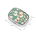 Cartoon Christmas Snowman Pill Box with Mirror 2 Compartments Square Pill Organizer for Pocket