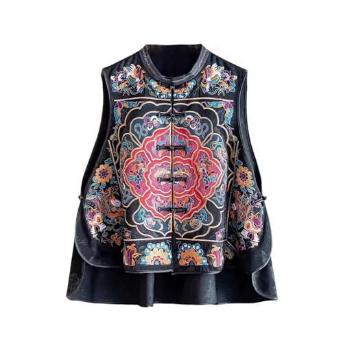 Chal de jacquard bordado premium de estilo vintage y diseño exclusivo en color negro para mujer