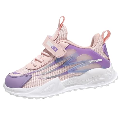 Girls Tennis Athletic Shoes Kids Mesh Breathable Walking Running Sneakers Lightweight Anti-Slip Wide Trainers