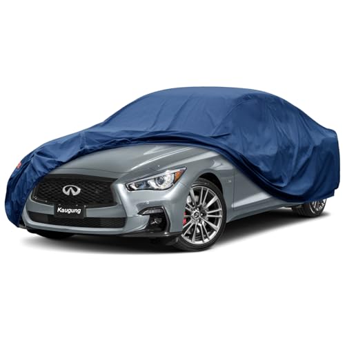 Image of Kaugung Heavy Duty Car Cover Custom Fit Infiniti Q50 (2013-2025),Waterproof All Weather Resistant Outdoor Sun Rain Dust Snow Protection with Anti-Theft Lock.(USA Warehouse,Within 3-7 Days)