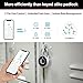 Gym Locker Padlock eLinkSmart Fingerprint Padlock Bluetooth App Authorized View Record Waterproof Security Keyless Smart Combination Lock for Outdoor Locker Backpack Gun Case Silver