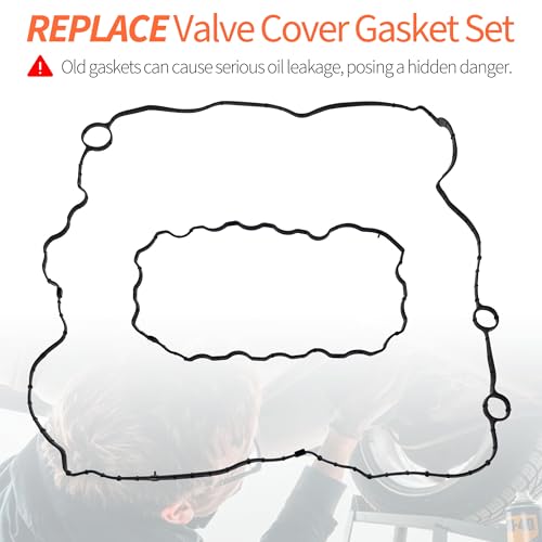 Image of HiSport Engine Valve Cover Gasket - Compatible with Buick Encore Compatible with Chevy Cruze Equinox Malibu Trax Volt Compatible with GMC Terrain 1.4L 1.5L 2016-2022 - Replace 12636177