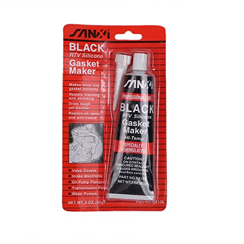 3 oz Black Silicone Waterproof Sealant, Universal Multipurpose Fast Cure Adhesive and Sealant for a Wide Range of Gaskets,Engines, Clutches, Boats, Glass, Tiles, Bathrooms, Swimming Pools,Plastic