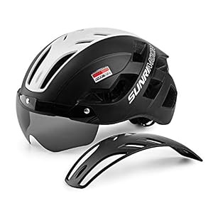 Adult Bike Helmet Men Women, Adjustable Size Lightweight Helmets with USB Rechargeable Rear Light and Magnetic Goggles…