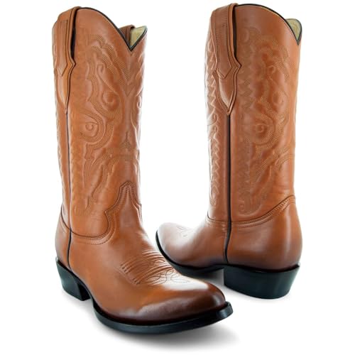 Image of Soto Boots Mens Classic Round Toe Cowboy Boots H7001