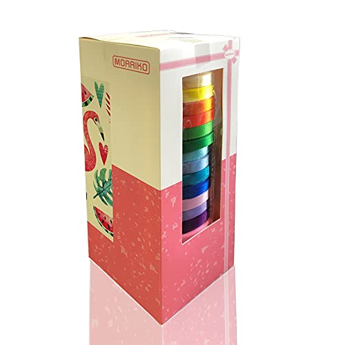 Geschenkband, 500 Meter, 10 mm, Satinband, Seidenband für Geschenkverpackungen, Basteln, Nähen, Verpacken, Haarband (20 Farben) Cover