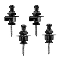 Treki 4 Stück Abnehmbare Gitarrengurt Befestigung Security Lock Strap Locks Gitarre Knopf Gitarrengurt Befestigung Telecaster, Guitar Security Locks Bass Knopf