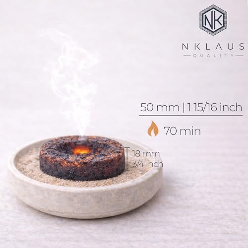 NKlaus Räucherkohle Schnellzündend 3 Rollen Ø 50mm 30 Stück Griechenland Kohle 1231