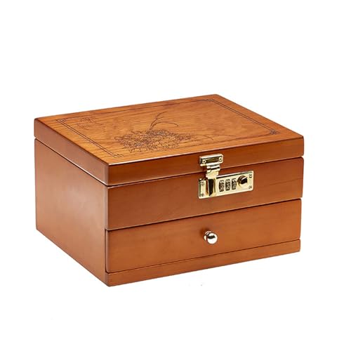 Organisateur étui bijoux en bois YZCIS pour coffret montre et boîte mariage
