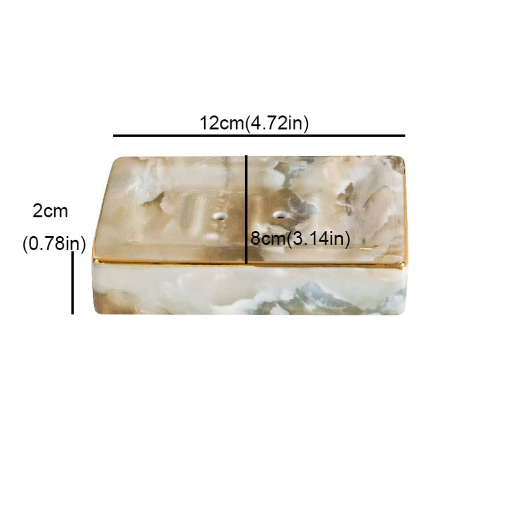 Jabonera Autodrenante Drenaje de cerámica nórdica jabonera de encimera con encimera lavabo interior baño baño inodoro drenaje jabón plato baño suministros de baño Jabonera Jabonera Guardar