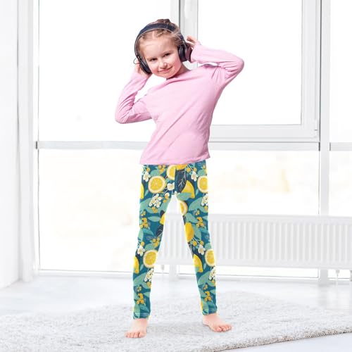 KLL Floral Indonesian Batik Motif Toddler Girls' Leggings Stretchy Full Length Lounge Pants Sports4