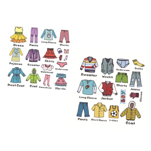 Abaodam Etiquetas de Clasificación para Ropa Adhesivas Pegatinas para Organizar Armario y Decoración para Habitaciones Infantiles Fácil de Aplicar y Quitar