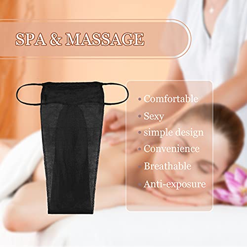 Geyoga 100 Pcs Disposable Thong Panties for Women, Nonwoven Disposable Underwear for Spa Spray Tanning Individually Pack