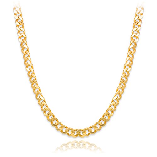 Men's Solid 10k Yellow Gold 10mm Cuban Link Chain Necklace