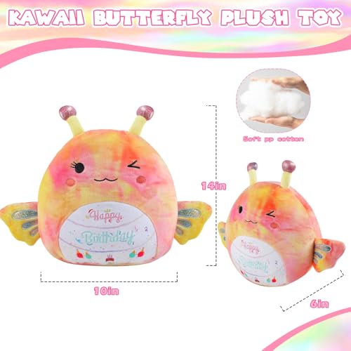 Image of Stuffed Animal Butterfly Plush Toys 14 Inch Soft Unicorn Plushies Pillow Cute Rainbow Plushies Room Decoration Birthday Gifts for Kids Toddlers Girls and Boys (Large Butterfly)