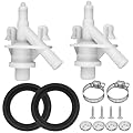 2 Pack Upgraded 385311641 RV Toilet Water Valve Kit & 385311658 Flush Ball Seal - Fit for Sea-land Do-metic Series 300, 301, 310, 311, RV Toilets, Marine & Camper Pedal Flush Toilets