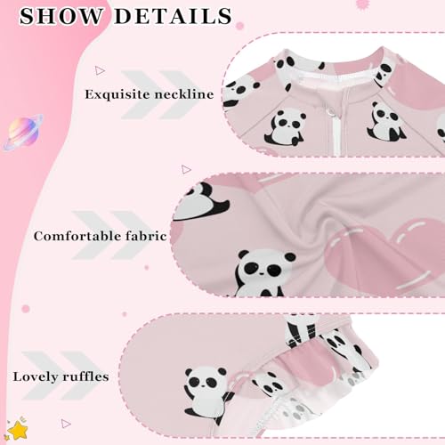 Girls One Piece Swimwear UPF 50+ Rash Guard Swimsuit Sun Protection Printed Quick Dry Bathing Suit 3-12Y4