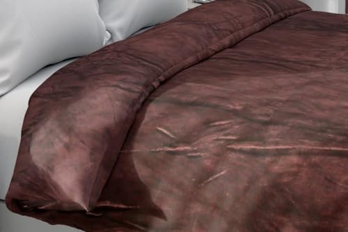 Image of Amazing Super Soft Double Bed Woollen Quilt Cover, 310TC Warm Duvet Cover, Woolen Duvet Cover /Rajai Cover /Blanket Cover /Quilt Cover King Size=90x100 Inches, Winter Blanket Cover (Chocolate)