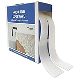 KRUI 1 Inch x 26 Feet Hook and Loop Strips Mounting Tape with Adhesive, Sticky Back Heavy Duty Strips Fastener Roll for Home Office School Organization, Crafting, Home Improvement Decorating