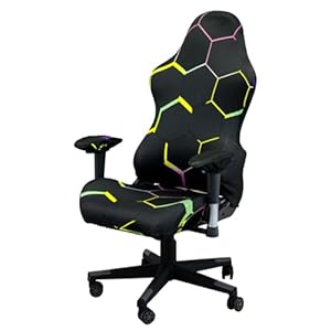 Kitegrese Hoes voor gamingstoelen, stretch, wasbare computerstoelhoezen, voor fauteuil, draaistoel, gamingstoel, computerbaasstoel (7)